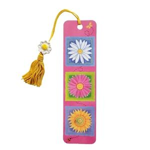 Vintage Y2K Daisy Bookmark beaded 90s flower Jennifer Brinley Antioch BTBM-19607